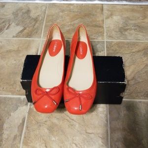Orange Liz Claiborne ballet flats